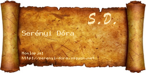 Serényi Dóra névjegykártya